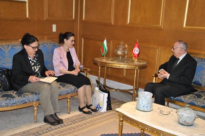 Среща на посланик Славена Гергова  с кмета на Тунис Сейфалла Ласрам